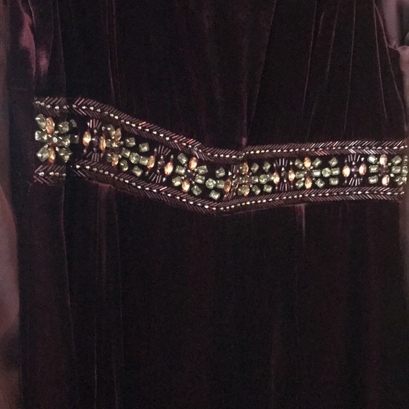 Neiman Marcus Exclusive velvet beaded dress w coat - updated photo measurements - Picture 6 of 16